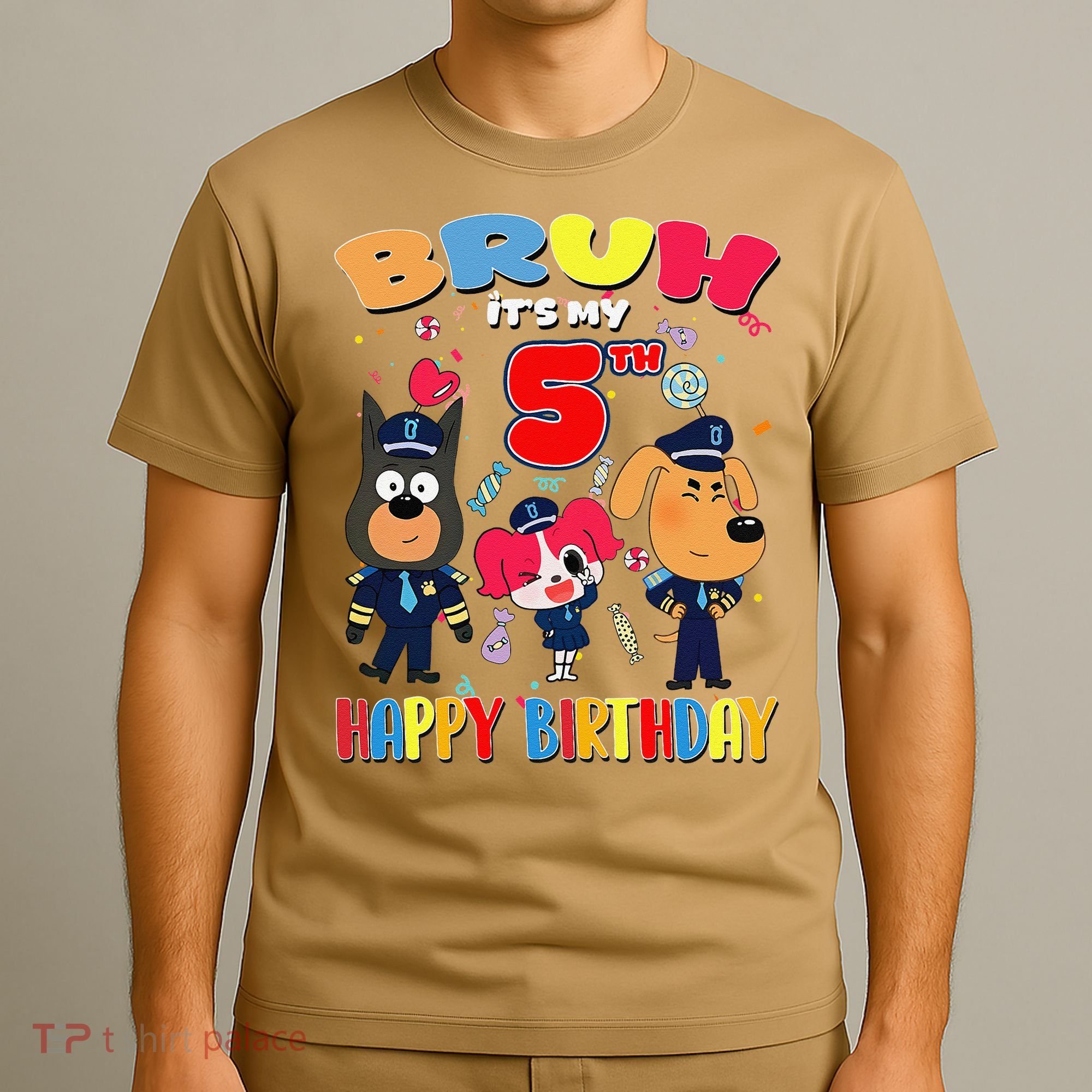 Bruh Its My 5th Birthday Sheriff Party Gift for T-Shirt