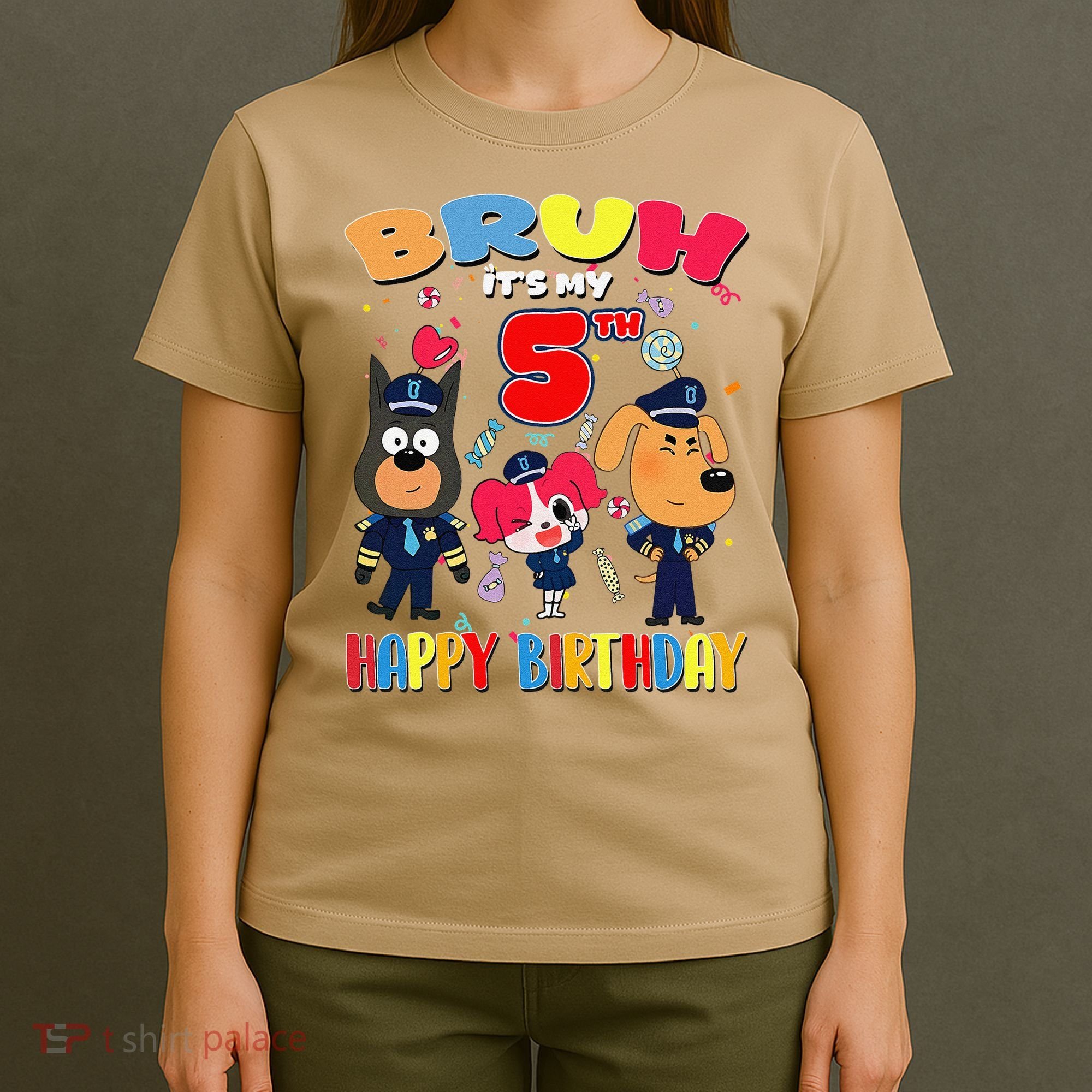Bruh Its My 5th Birthday Sheriff Party Gift for T-Shirt