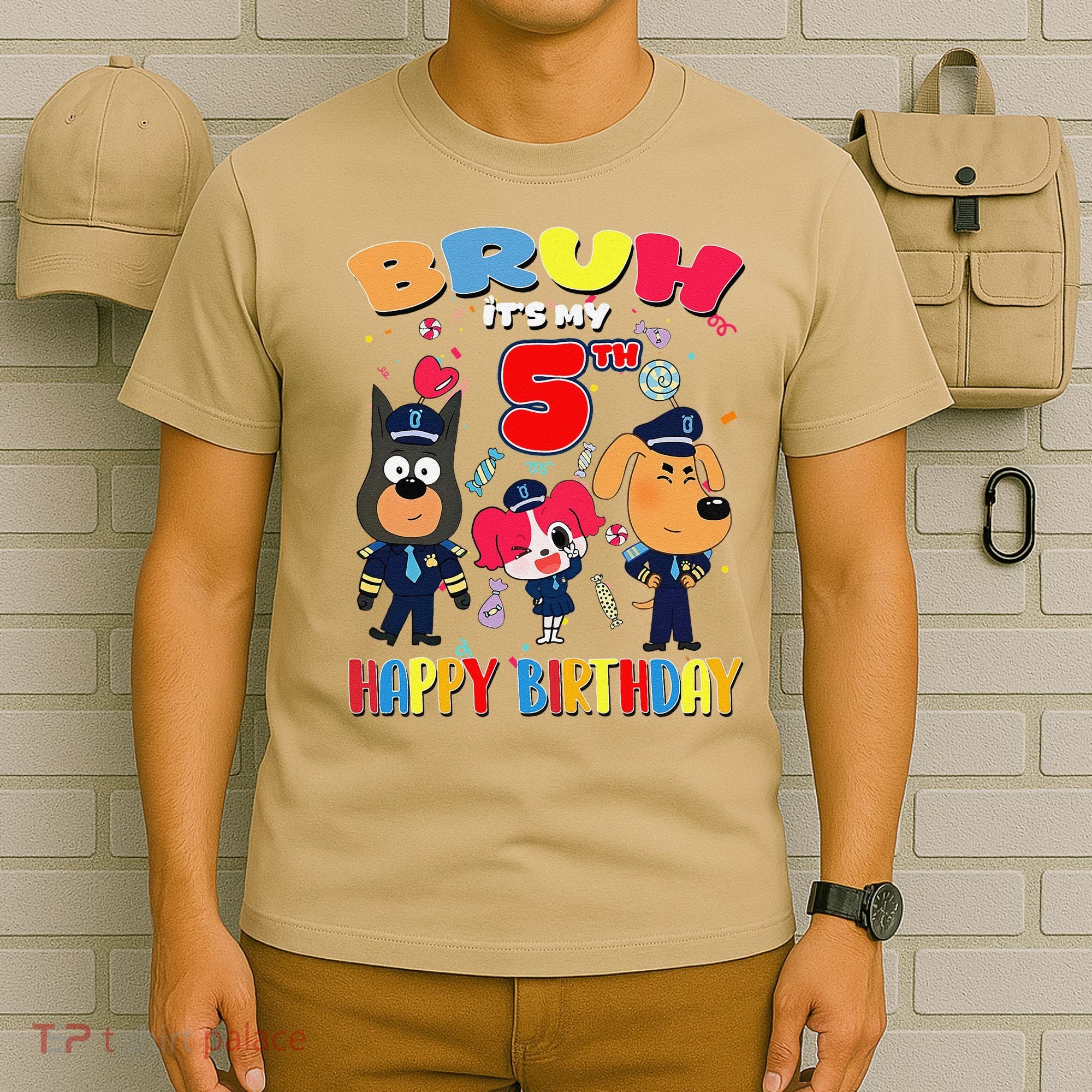 Bruh Its My 5th Birthday Sheriff Party Gift for T-Shirt