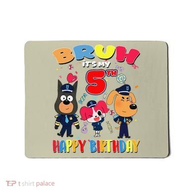 Bruh Its My 5th Birthday Sheriff Party Gift for Mousepad