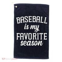 Baseball Is My Favorite Season Golf Towel thumb 0