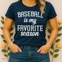 Baseball Is My Favorite Season Women's T-Shirt thumb 2