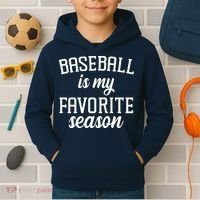 Baseball Is My Favorite Season Kids Hoodie thumb 2