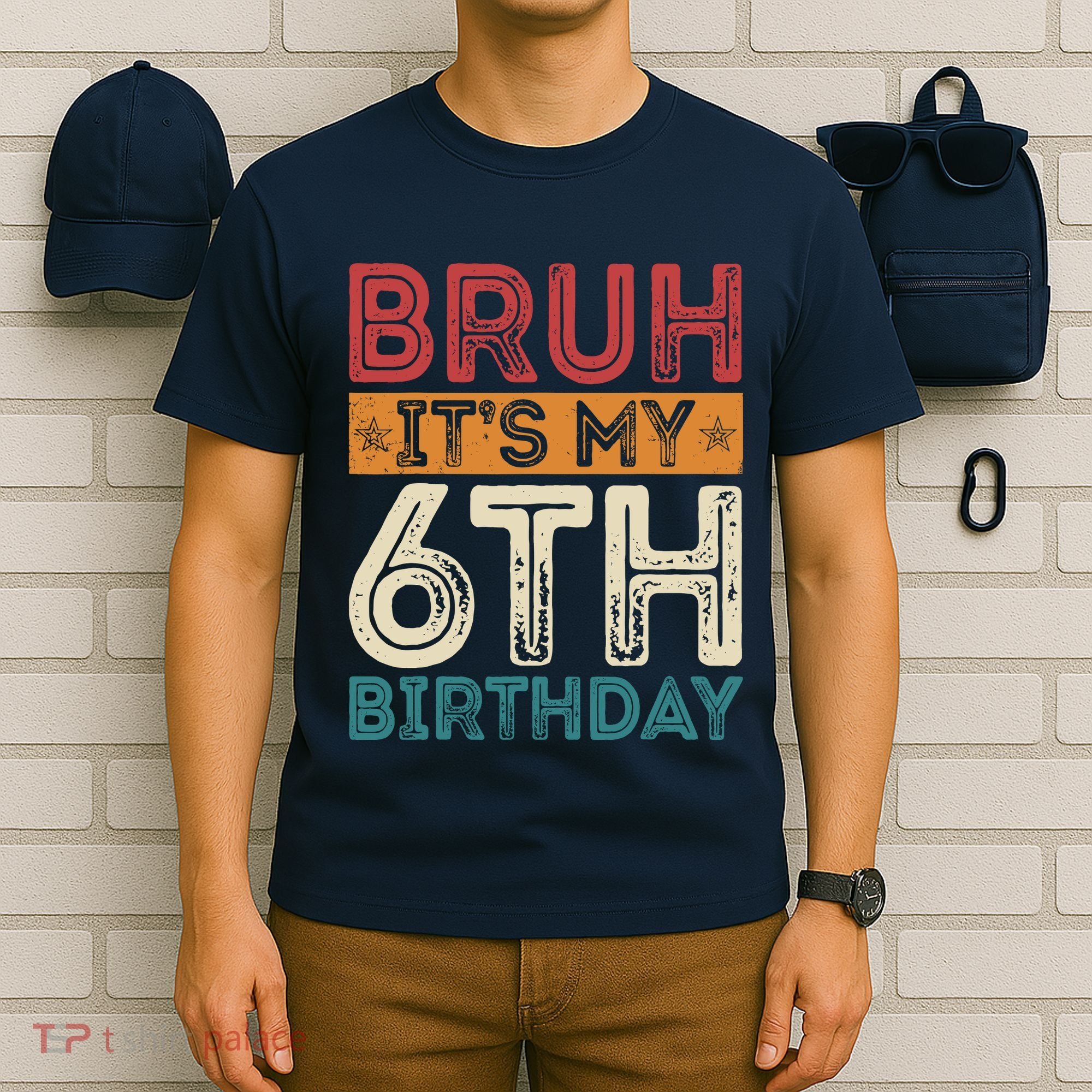 Bruh ItS My 6th Birthday 6th Year Old 6 Birthday Vintage T-Shirt