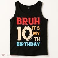 Bruh It's My 10th Birthday Tank Top thumb 2
