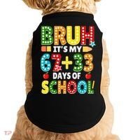 Bruh Its My 67 33 Days Of School Funny 100th Day Doggie Tank thumb 0