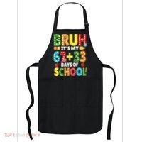 Bruh Its My 67 33 Days Of School Funny 100th Day Apron thumb 0
