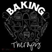 Baking Is My Therapy Apron Gloves Scoop Cup Cake Bakeaholic Cool Gift Women's Hoodie thumb 2