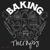 Baking Is My Therapy Apron Gloves Scoop Cup Cake Bakeaholic Cool Gift Hat thumb 2