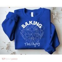 Baking Is My Therapy Apron Gloves Scoop Cup Cake Bakeaholic Cool Gift Sweatshirt thumb 2