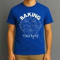 Baking Is My Therapy Apron Gloves Scoop Cup Cake Bakeaholic Cool Gift T-Shirt thumb 3