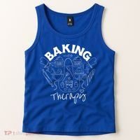 Baking Is My Therapy Apron Gloves Scoop Cup Cake Bakeaholic Cool Gift Tank Top thumb 2