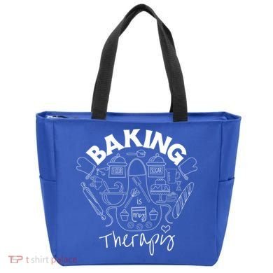 Baking Is My Therapy Apron Gloves Scoop Cup Cake Bakeaholic Cool Gift Tote Bag