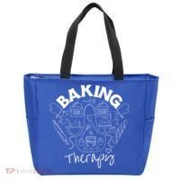 Baking Is My Therapy Apron Gloves Scoop Cup Cake Bakeaholic Cool Gift Tote Bag thumb 0