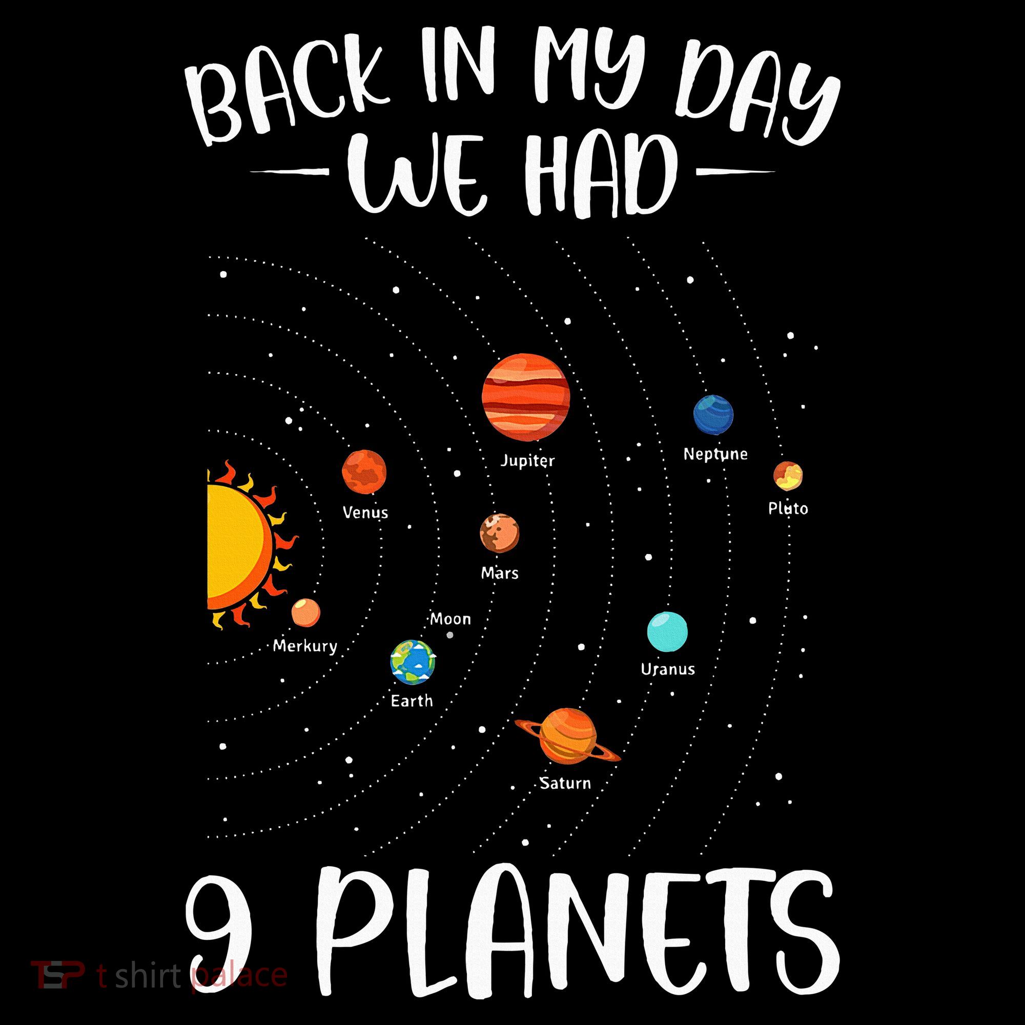 Back In My Day We Had 9 Planets Solar System Astronomy Women's Hoodie