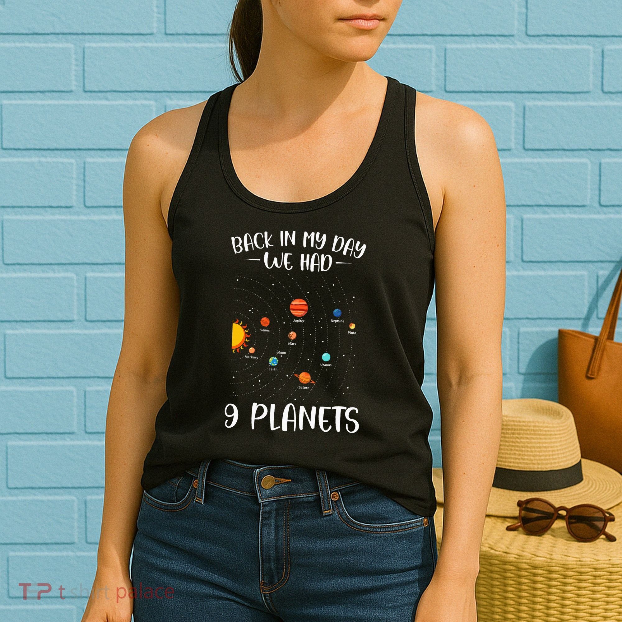 Back In My Day We Had 9 Planets Solar System Astronomy Women's Tank Top