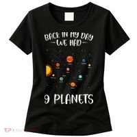 Back In My Day We Had 9 Planets Solar System Astronomy Women's T-Shirt thumb 0