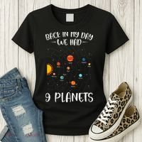 Back In My Day We Had 9 Planets Solar System Astronomy Women's T-Shirt thumb 3