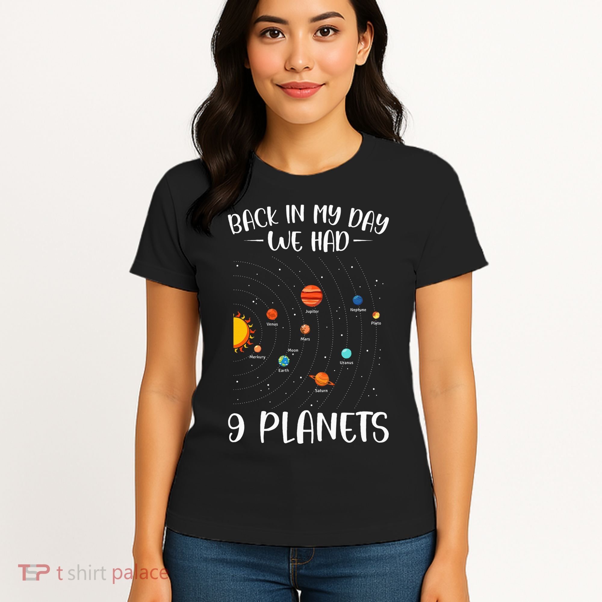 Back In My Day We Had 9 Planets Solar System Astronomy Women's T-Shirt