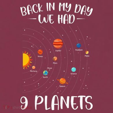 Back In My Day We Had 9 Planets Solar System Astronomy 16oz Travel Tumbler