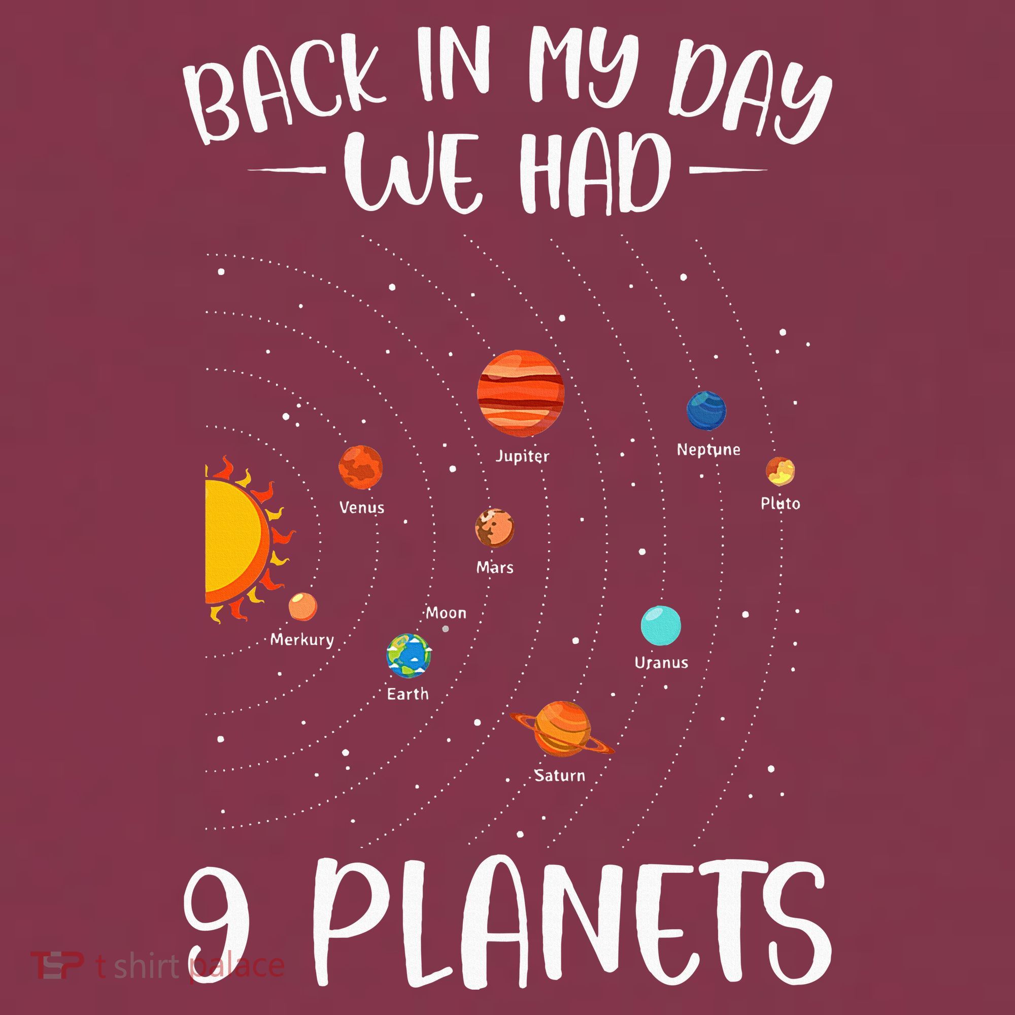 Back In My Day We Had 9 Planets Solar System Astronomy 16oz Travel Tumbler