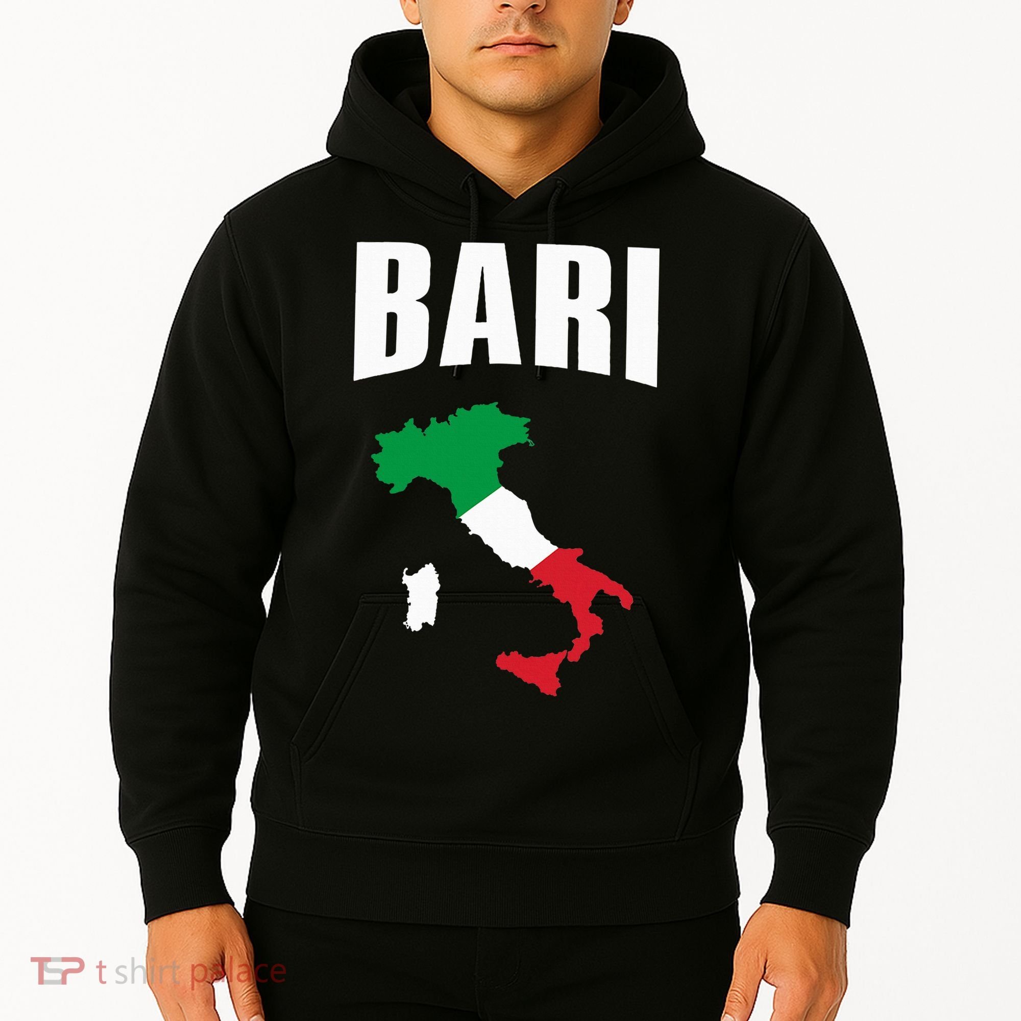 Bari Italy Map T Italian Flag Gift Jersey Hoodie