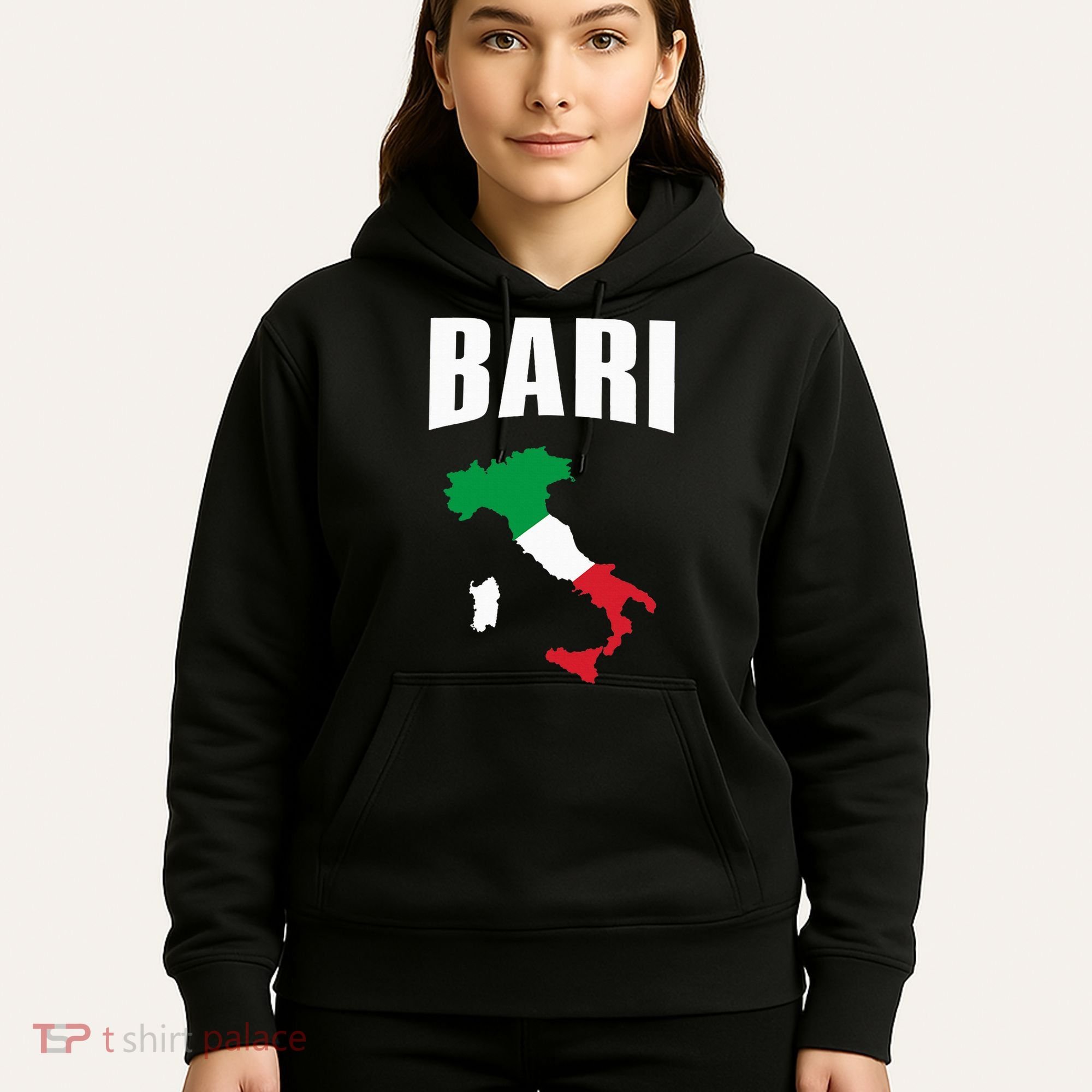 Bari Italy Map T Italian Flag Gift Jersey Hoodie