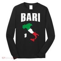 Bari Italy Map T Italian Flag Gift Jersey Long Sleeve Shirt thumb 0