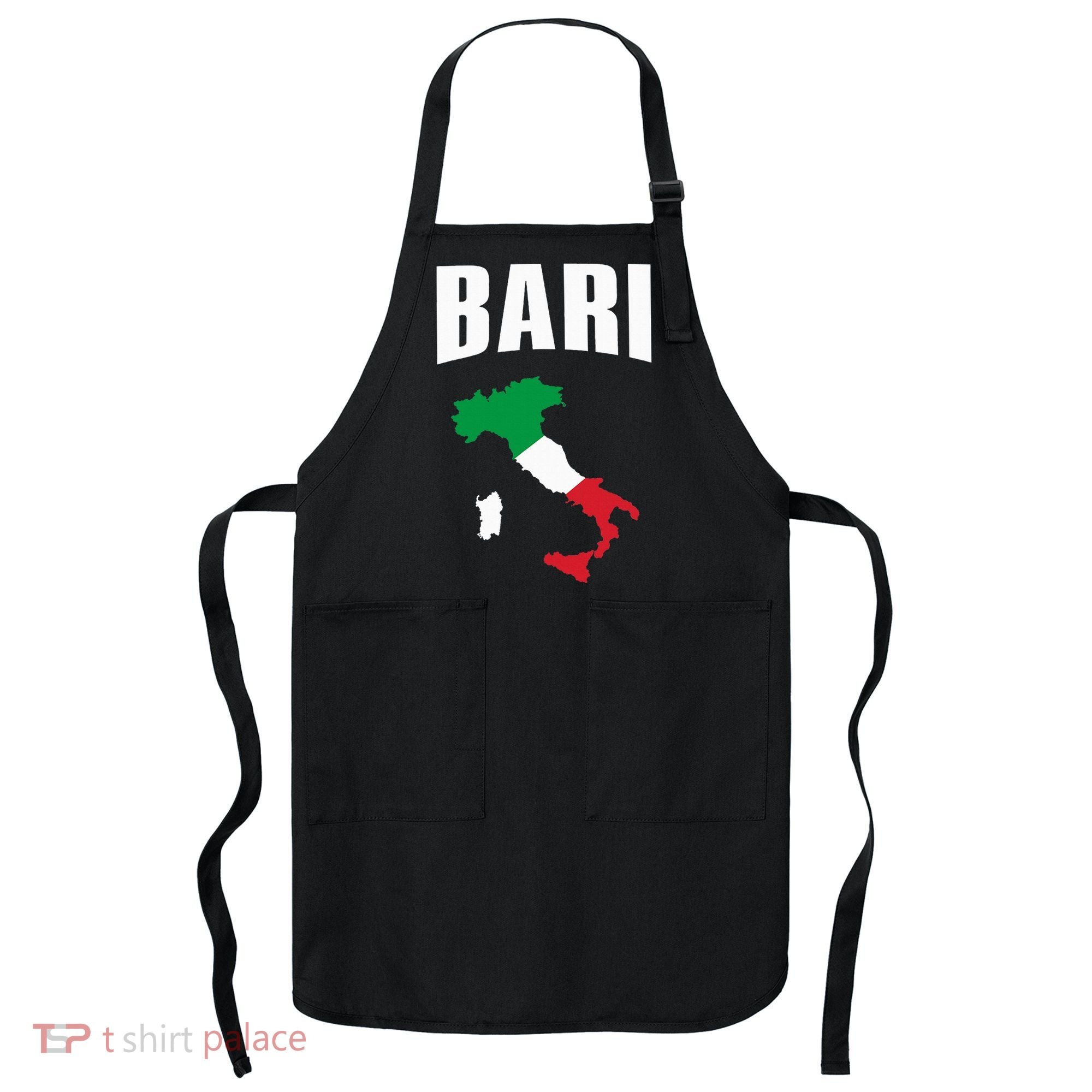 Bari Italy Map T Italian Flag Gift Jersey Apron