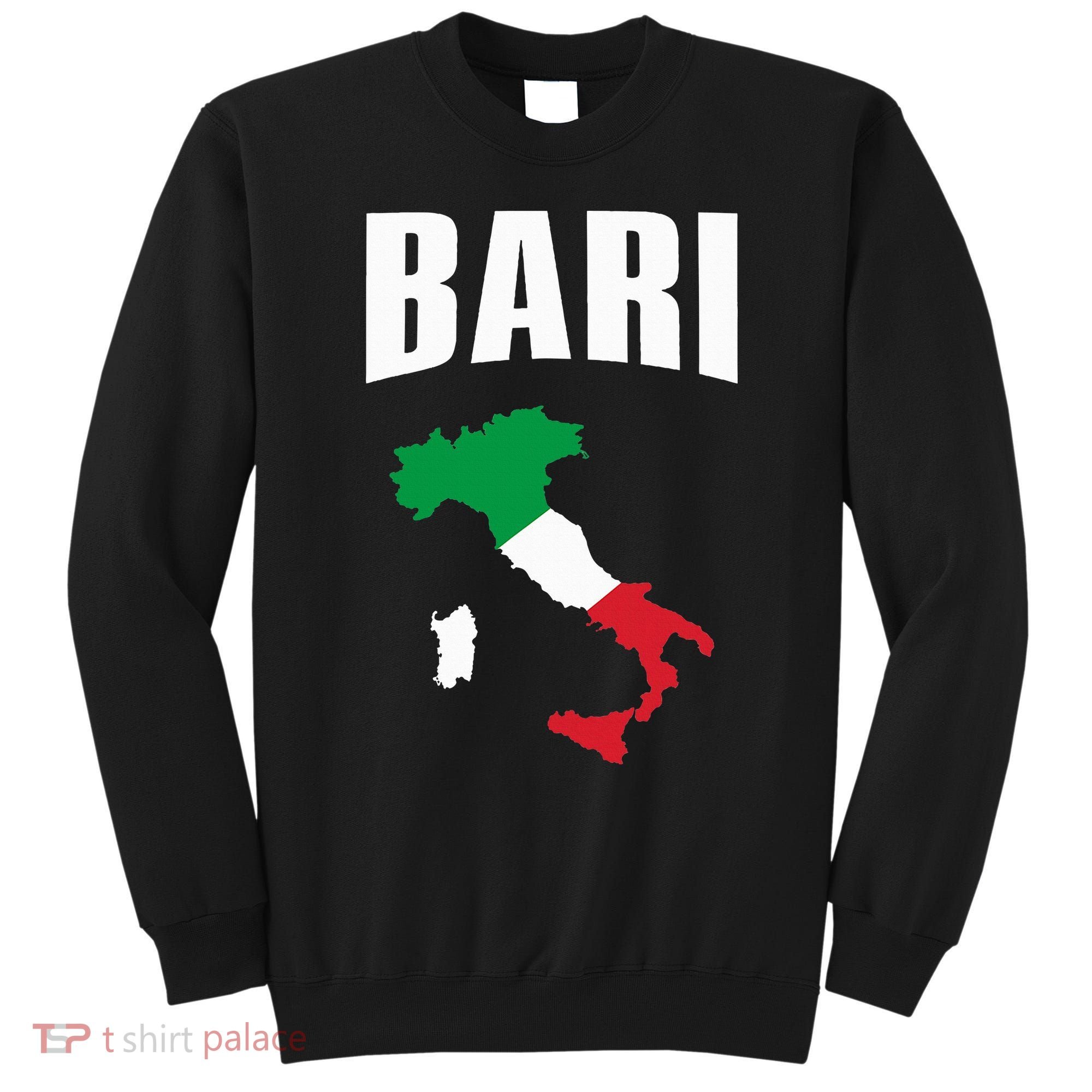 Bari Italy Map T Italian Flag Gift Jersey Sweatshirt