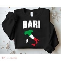 Bari Italy Map T Italian Flag Gift Jersey Sweatshirt thumb 2
