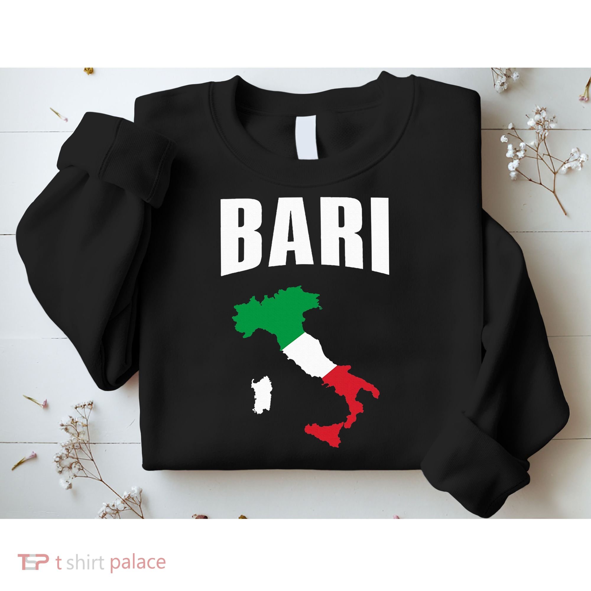 Bari Italy Map T Italian Flag Gift Jersey Sweatshirt