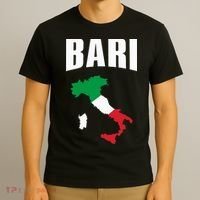 Bari Italy Map T Italian Flag Gift Jersey T-Shirt thumb 3