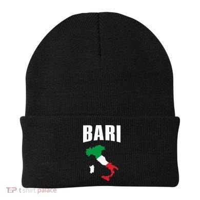 Bari Italy Map T Italian Flag Gift Jersey Beanie