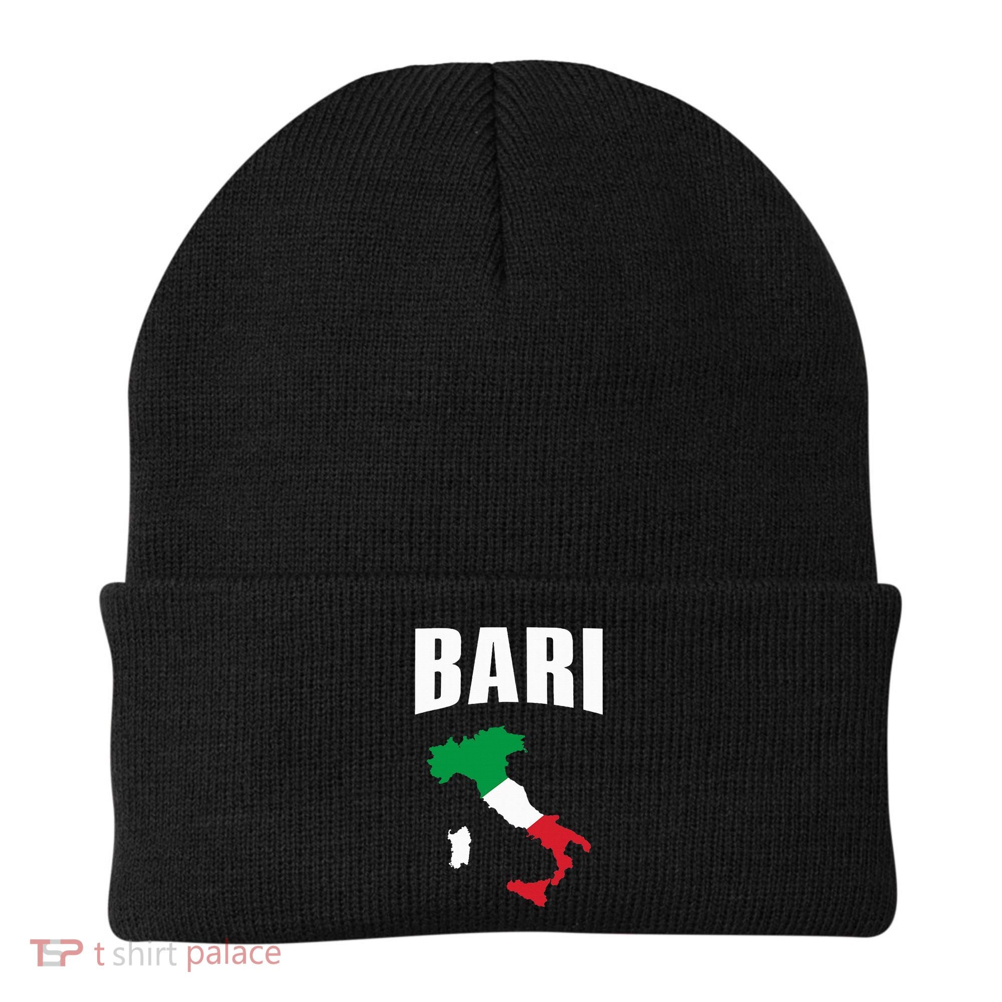 Bari Italy Map T Italian Flag Gift Jersey Beanie