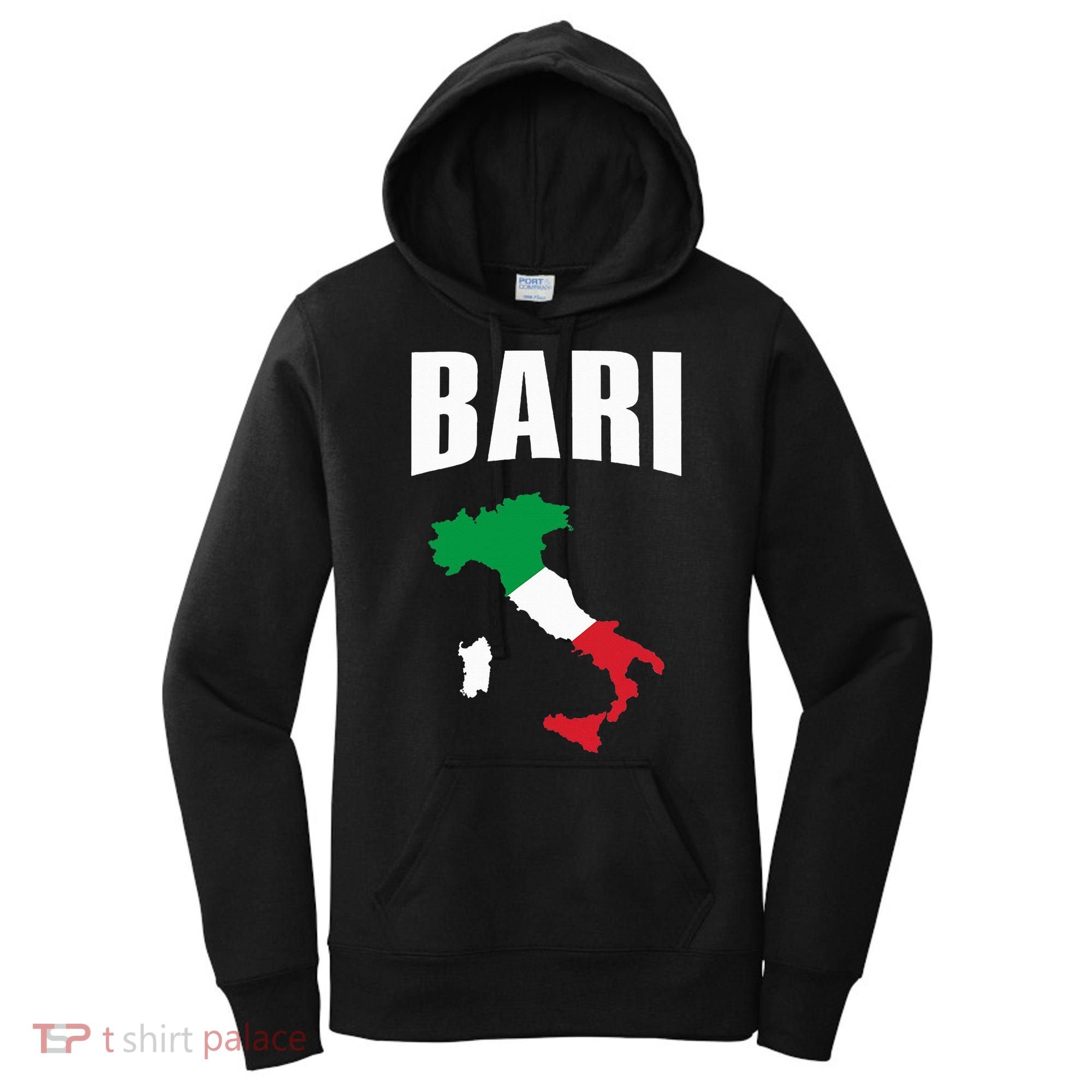 Bari Italy Map T Italian Flag Gift Jersey Women's Hoodie