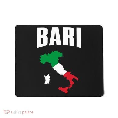 Bari Italy Map T Italian Flag Gift Jersey Mousepad