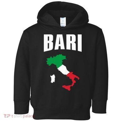 Bari Italy Map T Italian Flag Gift Jersey Toddler Hoodie