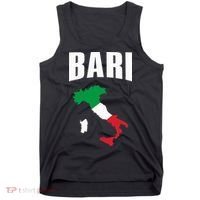 Bari Italy Map T Italian Flag Gift Jersey Tank Top thumb 0