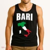 Bari Italy Map T Italian Flag Gift Jersey Tank Top thumb 3
