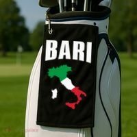 Bari Italy Map T Italian Flag Gift Jersey Golf Towel thumb 2