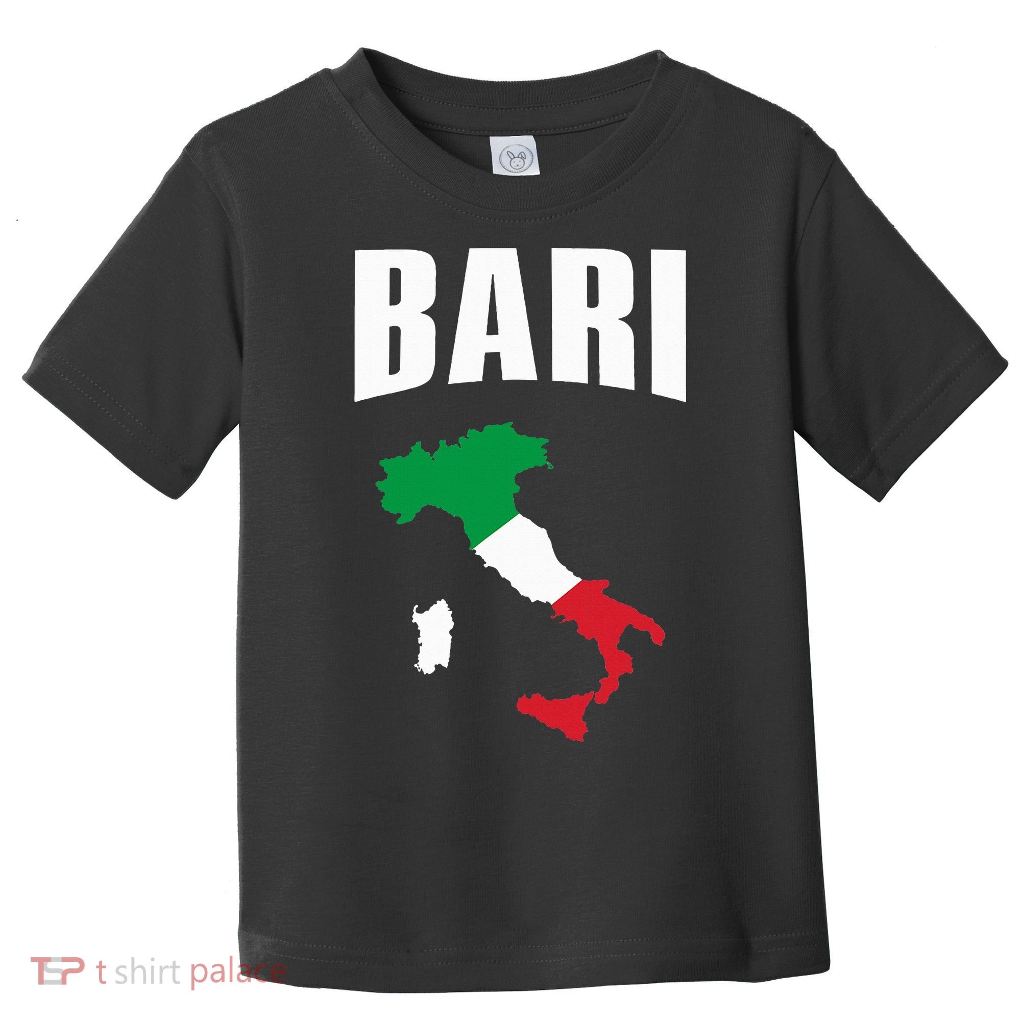 Bari Italy Map T Italian Flag Gift Jersey Toddler T-Shirt