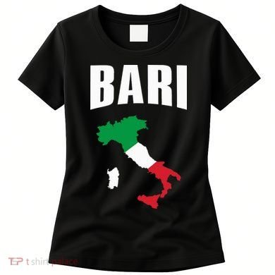 Bari Italy Map T Italian Flag Gift Jersey Women's T-Shirt