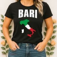 Bari Italy Map T Italian Flag Gift Jersey Women's T-Shirt thumb 2