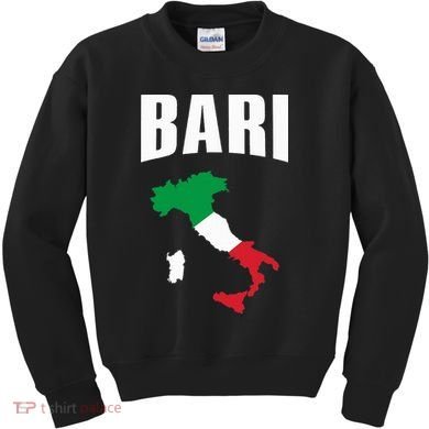 Bari Italy Map T Italian Flag Gift Jersey Kids Sweatshirt