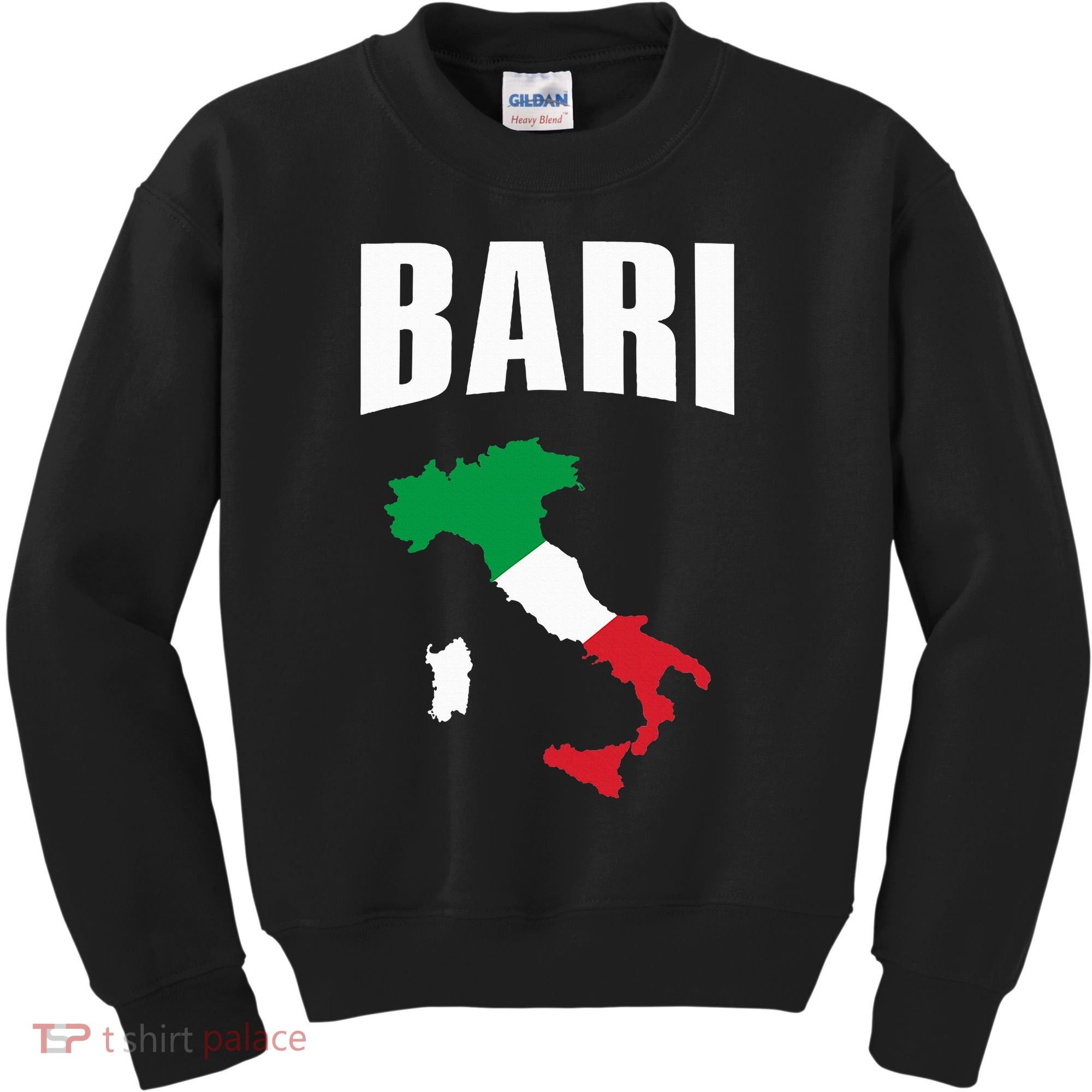 Bari Italy Map T Italian Flag Gift Jersey Kids Sweatshirt