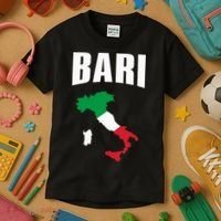 Bari Italy Map T Italian Flag Gift Jersey Kids T-Shirt thumb 3