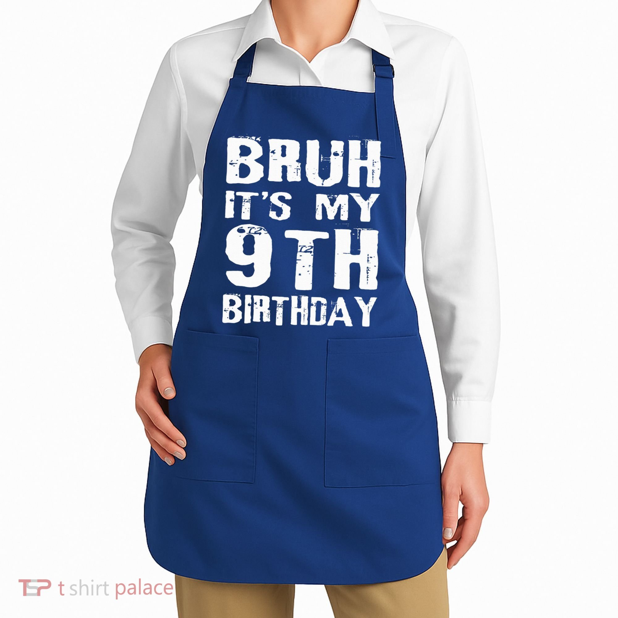 Bruh It's My 9th Birthday 9 Year Old  Apron