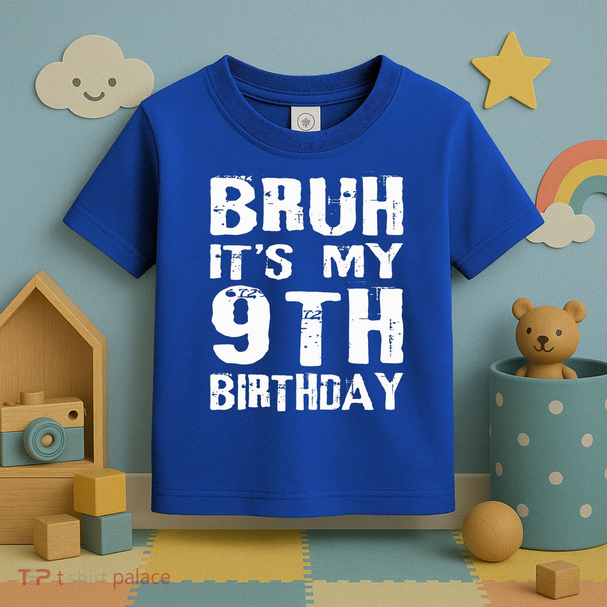 Bruh It's My 9th Birthday 9 Year Old  Toddler T-Shirt