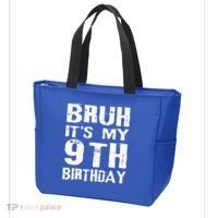 Bruh It's My 9th Birthday 9 Year Old  Tote Bag thumb 3